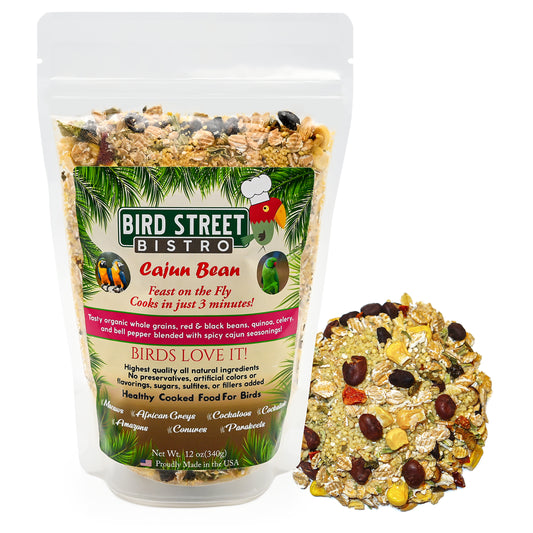 Bird Street Bistro Cajun Bean Natural Parrot Food Cooks in 3-15 Min Animals & Pet Supplies > Pet Supplies > Bird Supplies > Bird Food Bird Street Bistro   