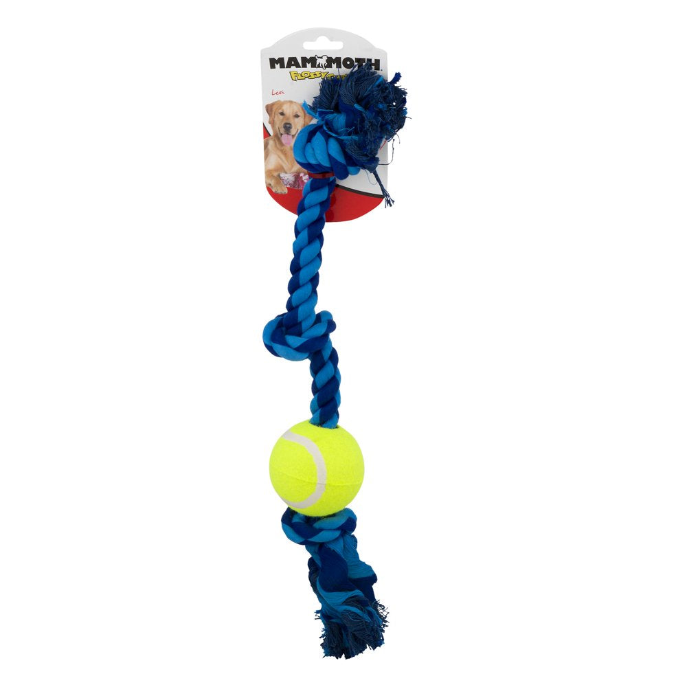 Mammoth Flossy Chews 3 Knot Rope Tug Dog Toy, Multi-Color Animals & Pet Supplies > Pet Supplies > Dog Supplies > Dog Toys Mammoth Pet   