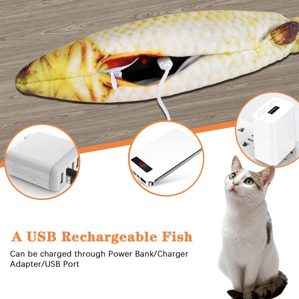 DOTSOG Electric Moving Wagging Fish Cats Toy Realistic Flopping, Interactive Motion Kitten Toy, Plush Interactive Cat Toys Fun Toy for Cat Exercise Animals & Pet Supplies > Pet Supplies > Cat Supplies > Cat Toys DOTSOG   