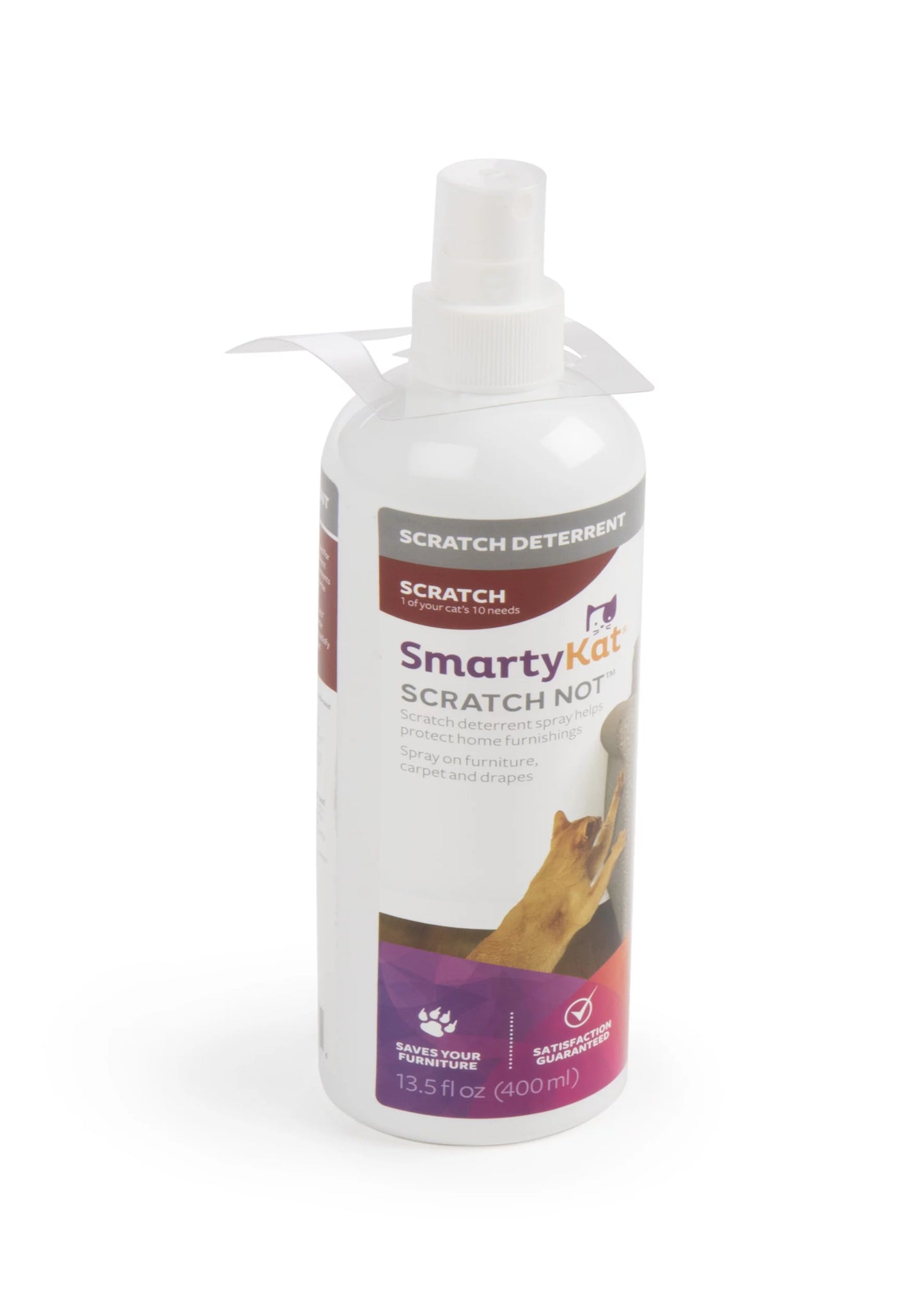 Smartykat Scratch Not Cat Spray, Anti-Scratch Cat Training Spray & Scratch Deterrent, Protects Furniture & Safe for Cats, 13.5 Ounce