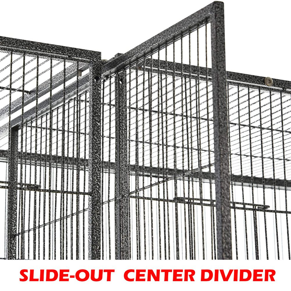 LARGE Double 3-Tiers Center Divider Small Animals Critters Habitat Cage with Tight 1/2-Inch Wire Spacing for Guinea Pig Ferret Chinchilla Sugar Glider Rats Mice Hamster Hedgehog Gerbil