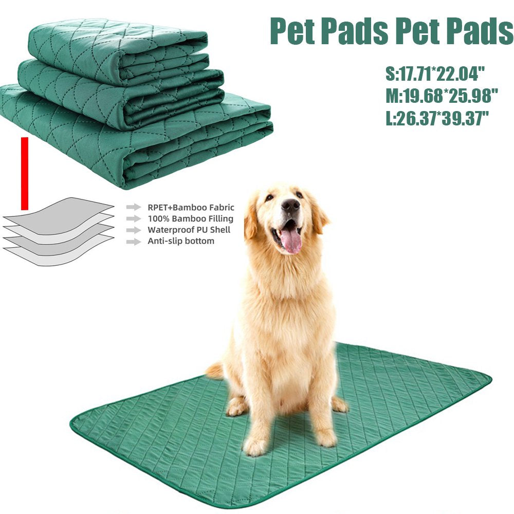 Clearance!Pee Pads for Dogs Reusable Washable Non-Slip Fast Absorbent Potty Training Mats for Puppy Playpen, Whelping Box, Crate Liner for Small, Medium, Large, and XL Pets Animals & Pet Supplies > Pet Supplies > Dog Supplies > Dog Diaper Pads & Liners Karlsitek 19.68" x 25.98" Beige 