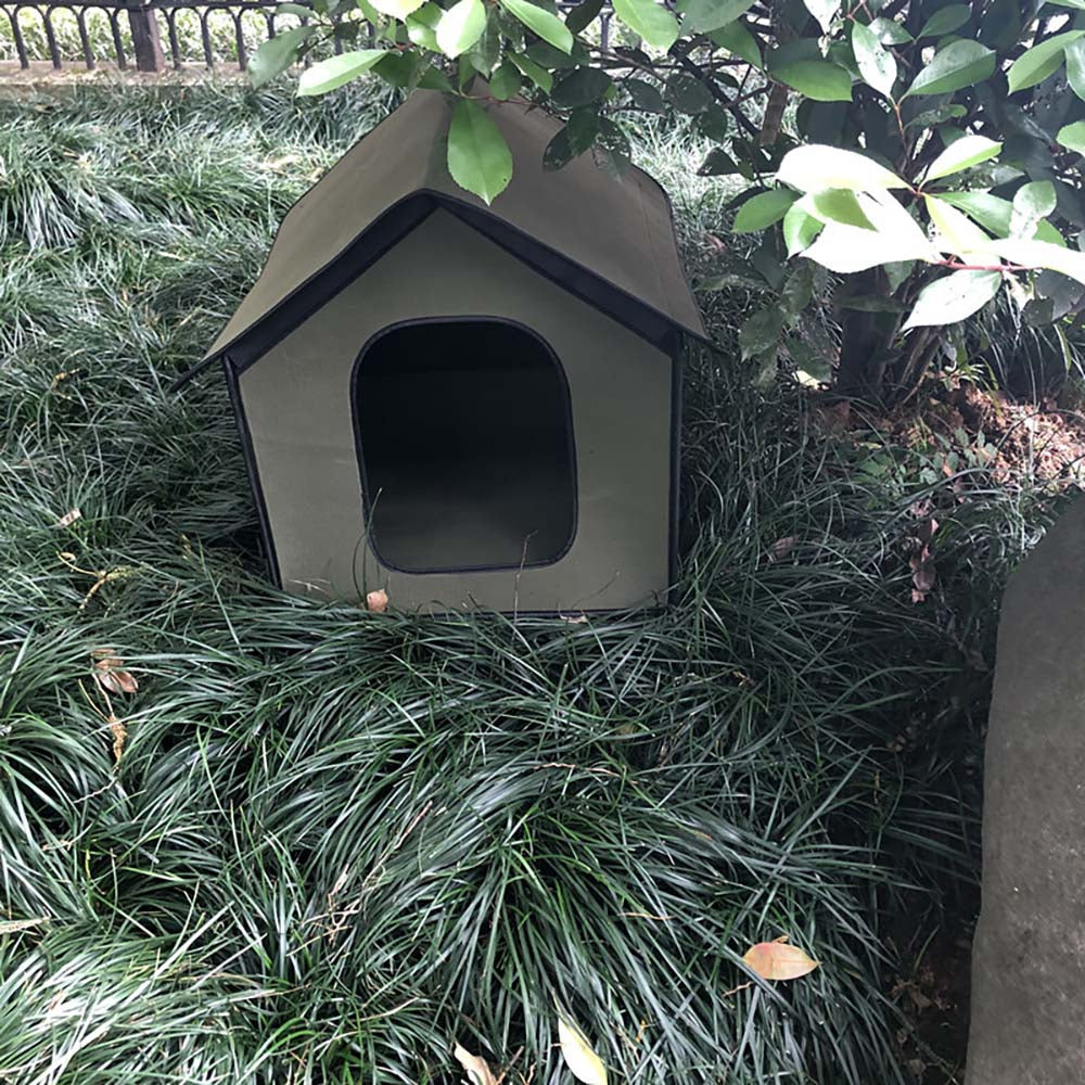 DIPVSLUNE Waterproof Pet House Outdoor Dog Cat House Composite EVA Rainproof Outdoor Pet Ten Pet Supplies Green 38*35*38Cm/15*14*15In