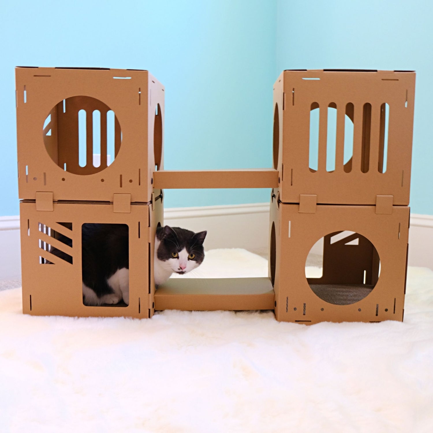 Midlee Cardboard Cat Climbing House Furniture- 2 Tower W/Scratching Pads Animals & Pet Supplies > Pet Supplies > Cat Supplies > Cat Furniture Midlee   