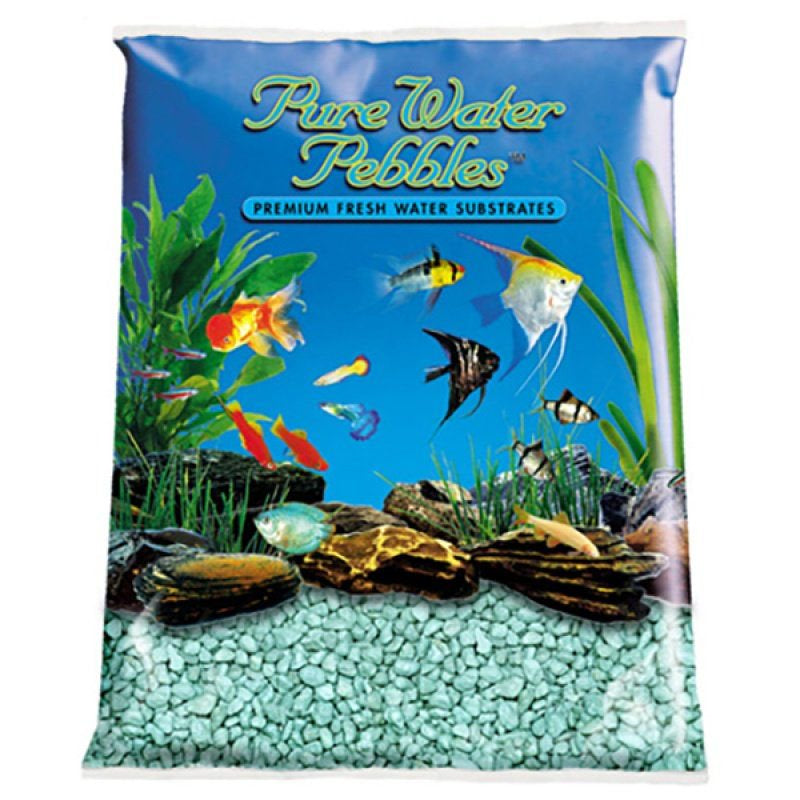 Pure Water Pebbles Aquarium Gravel - Turquoise 5 Lbs (3.1-6.3 Mm Grain) Pack of 4