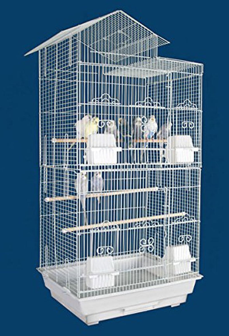 Large 62" Bird Flight House Parrot Home with Rolling Stand Breeding Travel Cage with Side Nesting Doors for Aviary Budgie Canary Parakeet Cockatiel Lovebird Finch Animals & Pet Supplies > Pet Supplies > Bird Supplies > Bird Cages & Stands Mcage   