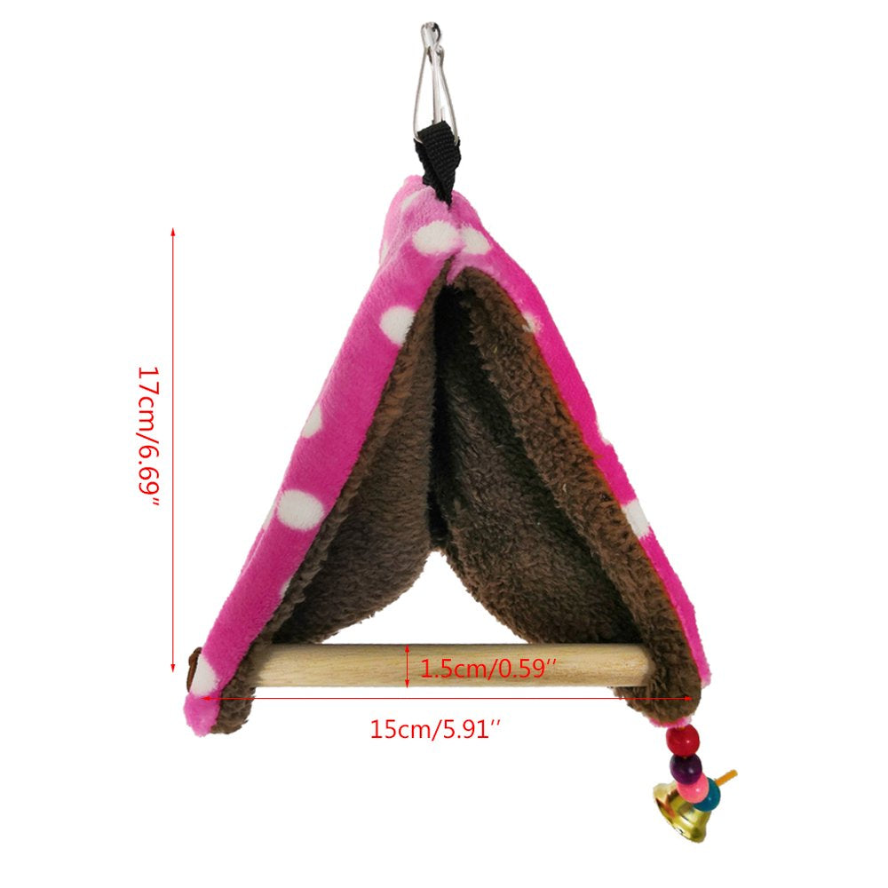 AOOOWER Bird Hut Perch Tent Nest Stand Parrot Plush Bed Parakeet Cage Hanging Decor Animals & Pet Supplies > Pet Supplies > Bird Supplies > Bird Cages & Stands AOOOWER   