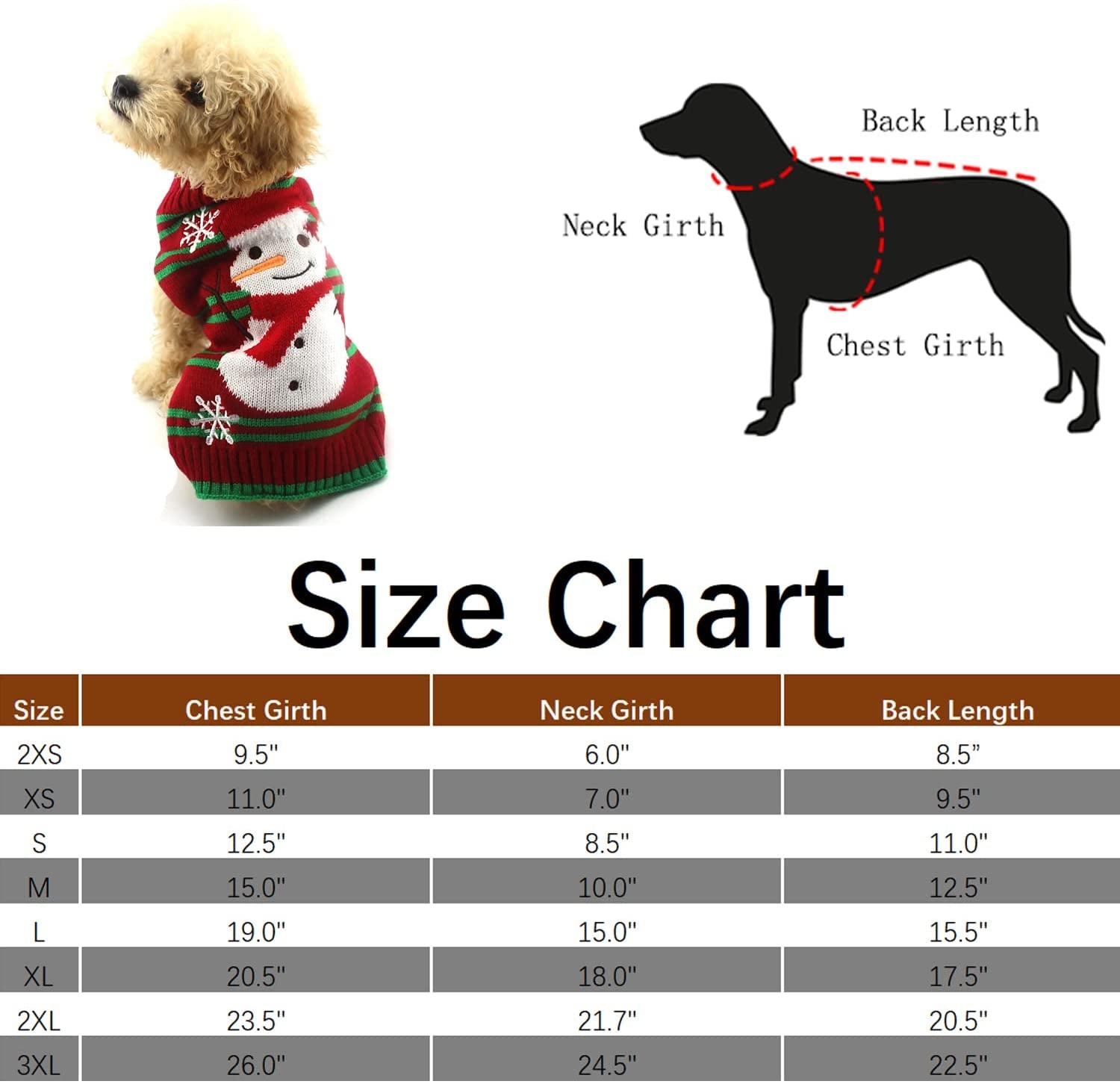 NIULA Dog Snow Sweaters Snowman Sweaters Xmas Dog Holiday Sweaters New Year Christmas Sweater Pet Clothes for Small Dog and Cat(Snowman,S) Animals & Pet Supplies > Pet Supplies > Dog Supplies > Dog Apparel Cuteboom   