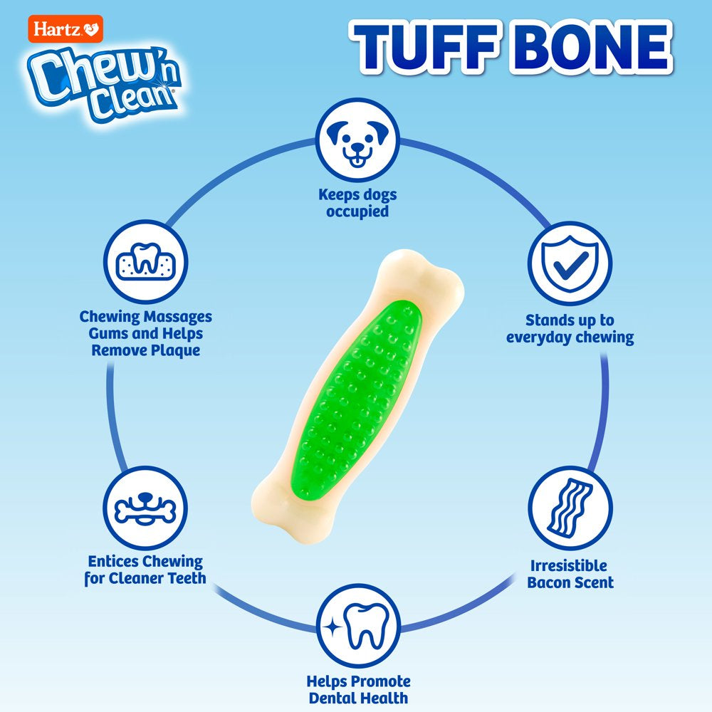 Hartz Chew 'N Clean Tuff Bone Dog Chew Toy, Small, Color May Vary Animals & Pet Supplies > Pet Supplies > Dog Supplies > Dog Toys Hartz Mountain Corp   