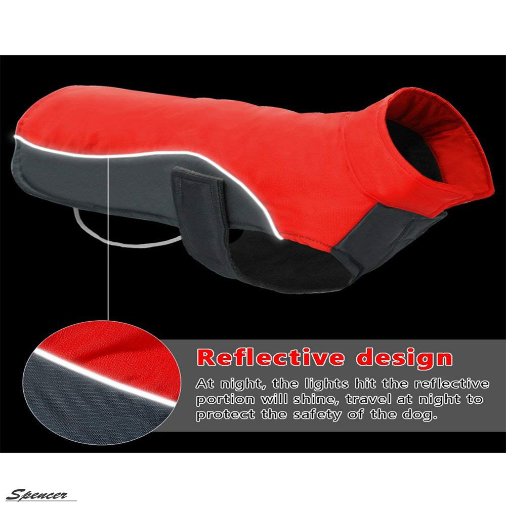 Spencer Winter Dog Coat Vest Windproof Reflective Warm Dog Jackets Pet Apparel for Small Medium Large Dogs Outdoor Walking "M-5XL" Animals & Pet Supplies > Pet Supplies > Dog Supplies > Dog Apparel Spencer   