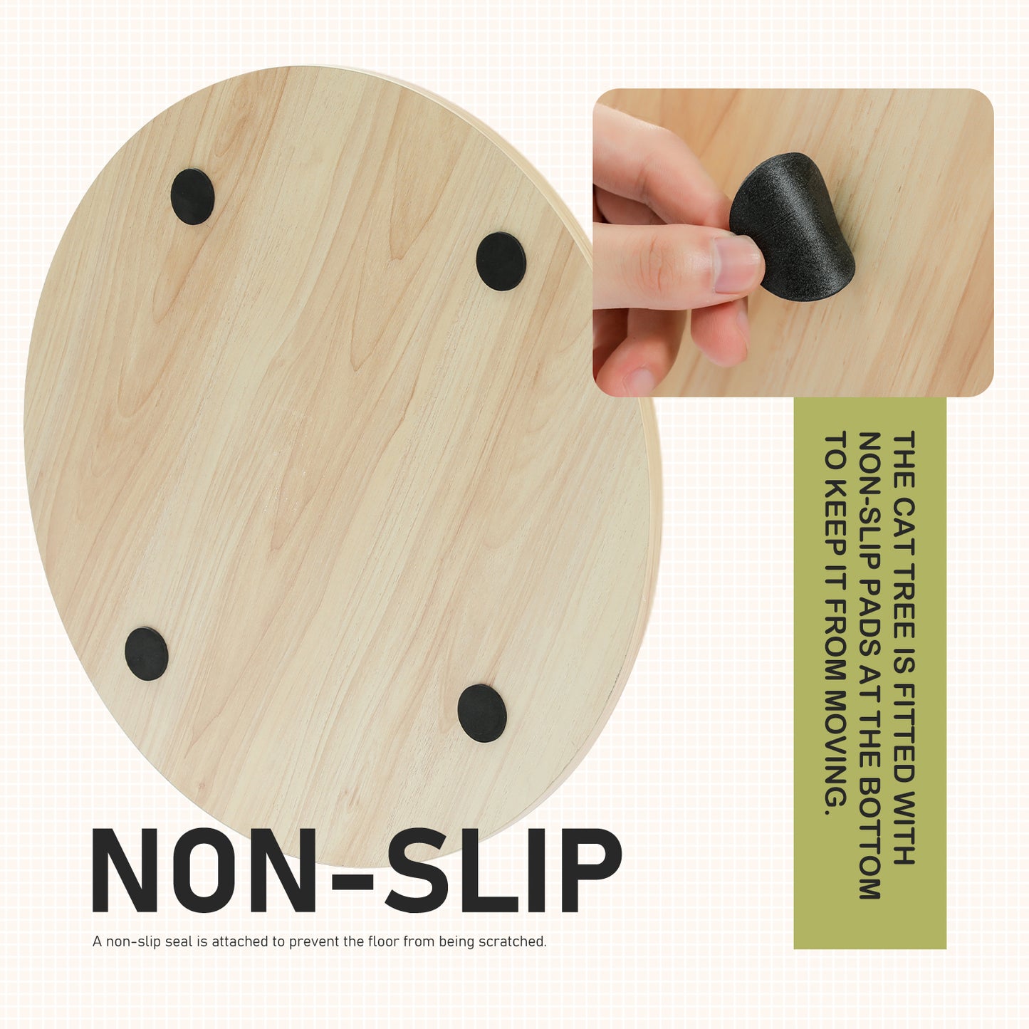 PAWZ Road 38.2" Wooden Cat Tree Towers Modern Cat Furniture, Beige Animals & Pet Supplies > Pet Supplies > Cat Supplies > Cat Furniture PAWZ Road   