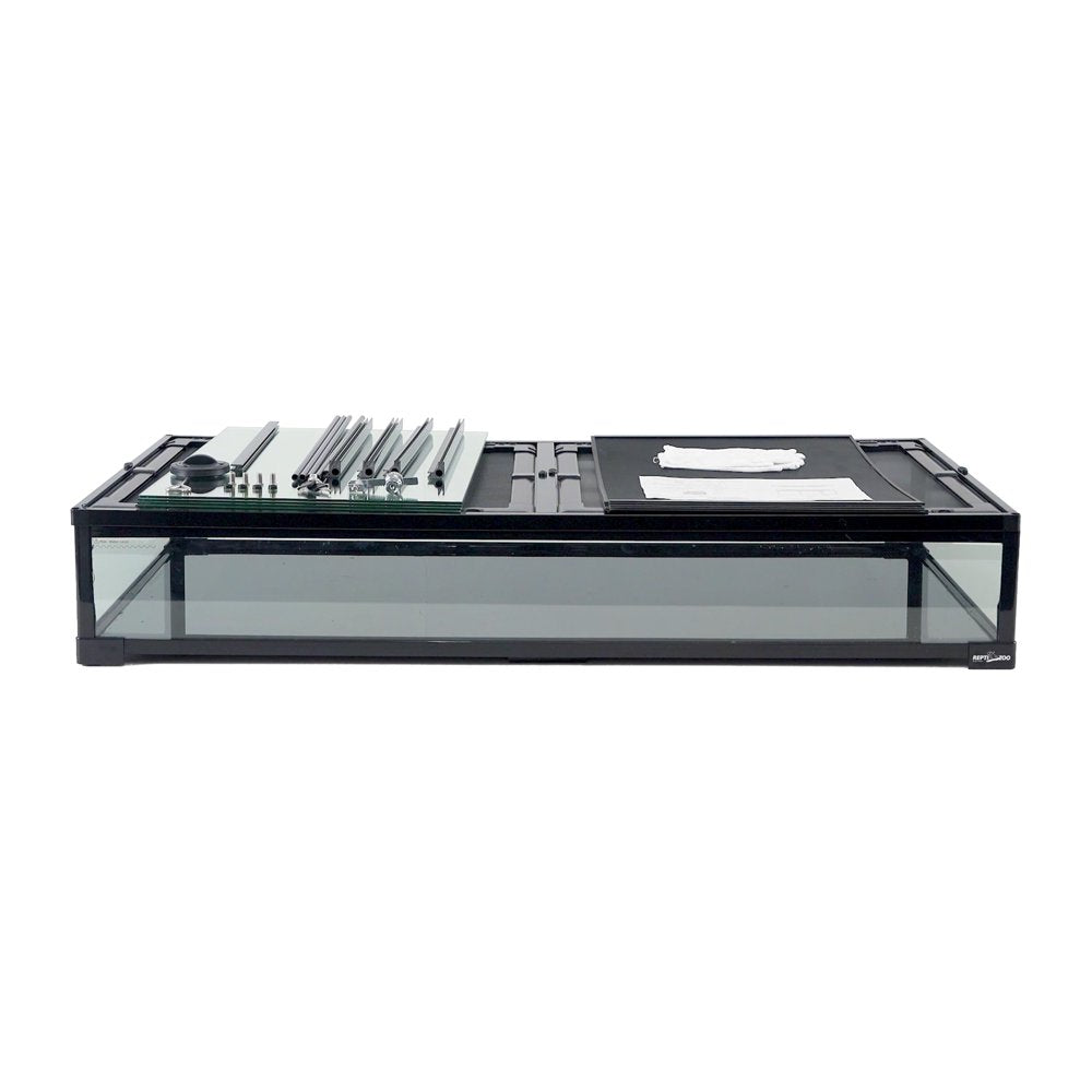 REPTI ZOO 90Gallon Reptile Large Terrarium Upgrade Glass Front Opening Tank Sliding Door with Screen Ventilation Reptile Terrarium about 48" X 24" X 18"(Knock-Down) Animals & Pet Supplies > Pet Supplies > Small Animal Supplies > Small Animal Habitat Accessories Etan Pet Supplies INC.   