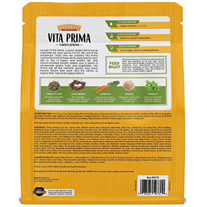 Sunseed Vita Prima Guinea Pig (4 Lb) Animals & Pet Supplies > Pet Supplies > Small Animal Supplies > Small Animal Food Vitakraft Sun Seed   