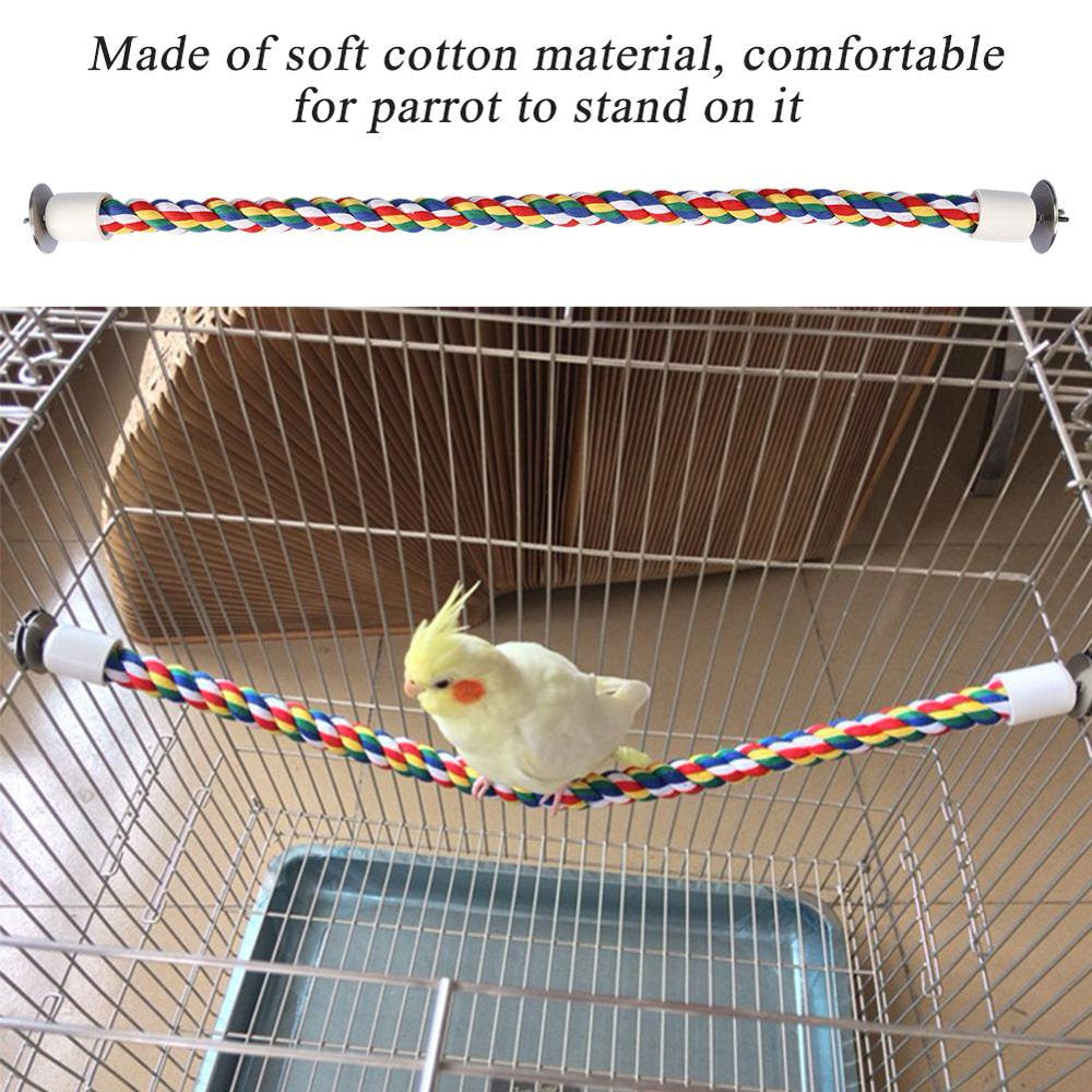 Mgaxyff Bird Rope Perch,Bird Parrot Colorful Cotton Rope Standing Perch Bird Bungee Toy Animals & Pet Supplies > Pet Supplies > Bird Supplies > Bird Toys KOL PET   