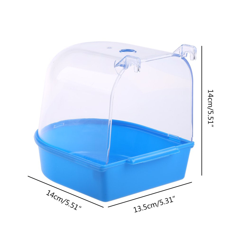 BOOYOU Bird Bath Box Parrot Bathing Cage Accessory for Small Birds Parakeet Canary Budgerigar Lovebirds Transparent Top Animals & Pet Supplies > Pet Supplies > Bird Supplies > Bird Cage Accessories BOOYOU   