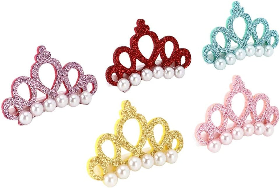 25PCS Crown Hair Clip for Pet, Colorful Shining Hairpin Grooming Accessories for Cat Medium Small Cat Dog Animals & Pet Supplies > Pet Supplies > Dog Supplies > Dog Apparel Tnfeeon   