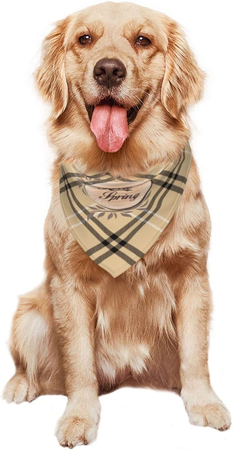 Hello Spring Wood Sign in Pet Decorative Triangle Scarf Pet Neckerchief Suitable for Dogs, Cats, Pets Breathable, Anti-Fouling Suitable for Dressing up Pets Animals & Pet Supplies > Pet Supplies > Dog Supplies > Dog Apparel OLYGLO   