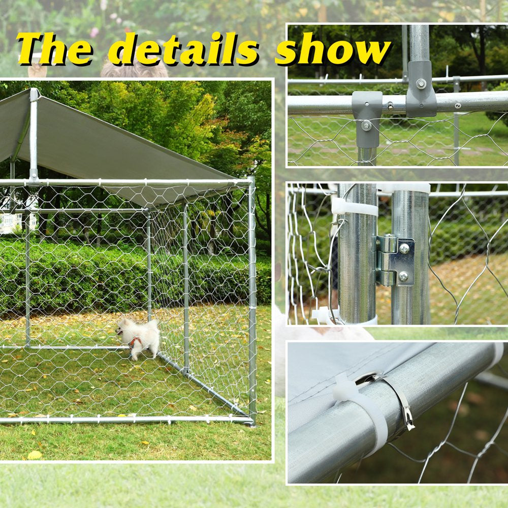 Haverchair 90"X90"X45" Large Outdoor Kennel Heavy Duty Dog Cage with Waterproof Cover Animals & Pet Supplies > Pet Supplies > Dog Supplies > Dog Kennels & Runs Haverchair   