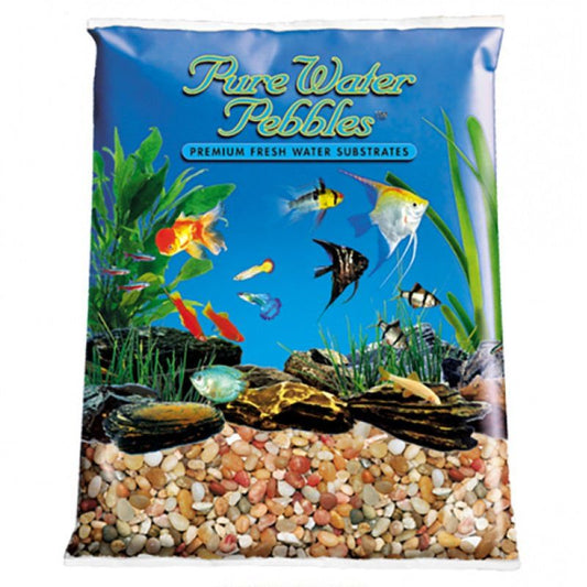 Pure Water Pebbles Aquarium Gravel - Cumberland River Gems 25 Lbs (6.3-9.5 Mm Grain) Pack of 4