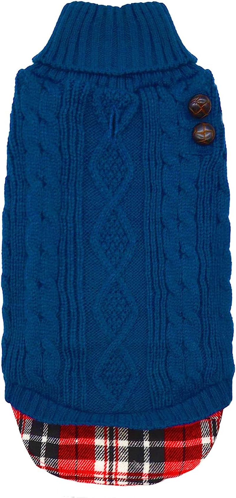 KYEESE Medium Dog Sweaters with Leash Hole Doggie Pullover Sweater Knitwear Knit Warm Pet Coat for Fall Winter Animals & Pet Supplies > Pet Supplies > Dog Supplies > Dog Apparel kyeese Navyblue X-Large (Pack of 1) 