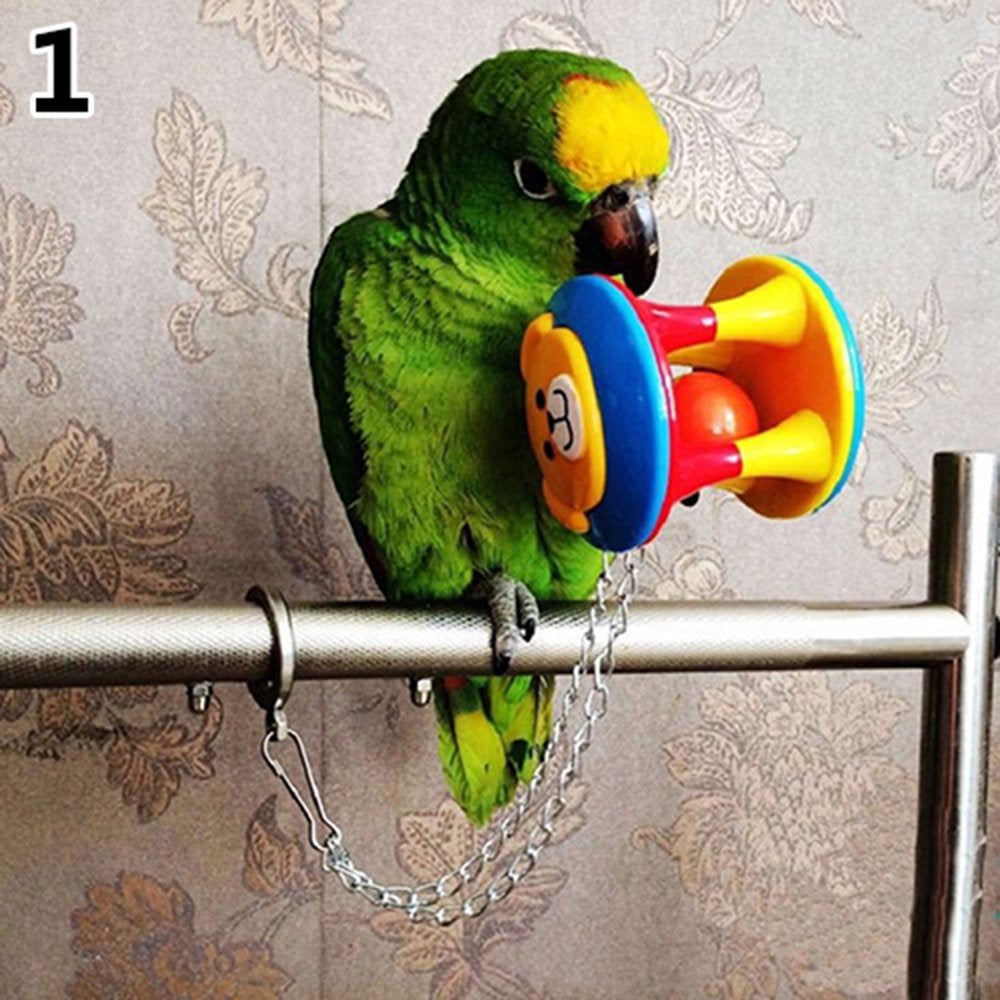 SPRING PARK Bird Toys for Large Birds Parrot Plastic Chew Ball Chain Cage Bite Toys African Grey Macaws Cockatoos Animals & Pet Supplies > Pet Supplies > Bird Supplies > Bird Toys SPRING PARK   