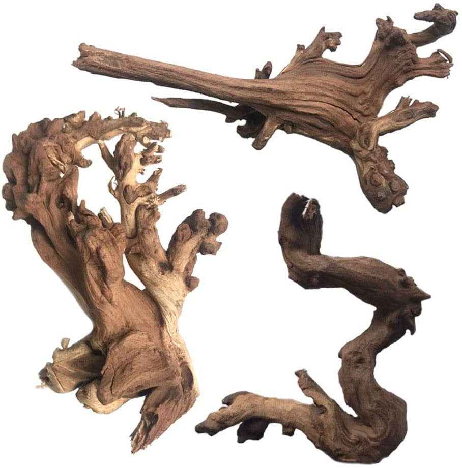 Hamiledyi Natural Aquarium Driftwood Assorted Branches Reptile Ornament for Fish Tank Decoration Pack of 3 Animals & Pet Supplies > Pet Supplies > Fish Supplies > Aquarium Decor Hamiledyi-us   