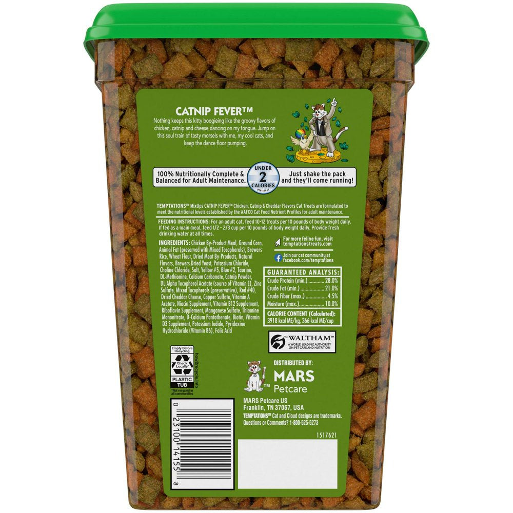 Temptations Mixups Crunchy and Soft Cat Treats Catnip Fever Flavor, 30 Oz. Tub Animals & Pet Supplies > Pet Supplies > Cat Supplies > Cat Treats Mars Petcare   