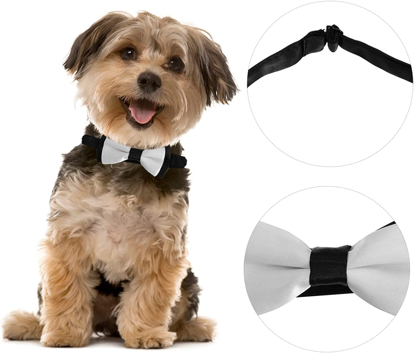 GLSTOY 4Pcs Pet Bow Tie Ornament Ties Kids Scarf Fashion Scarf Cat Tuxedo Ties Puppy Necktie Collar Dogs Grooming Ties Bowties for Puppy Little Puppy Bowties Puppy Collars Ribbon Bib Baby Animals & Pet Supplies > Pet Supplies > Dog Supplies > Dog Apparel GLSTOY   