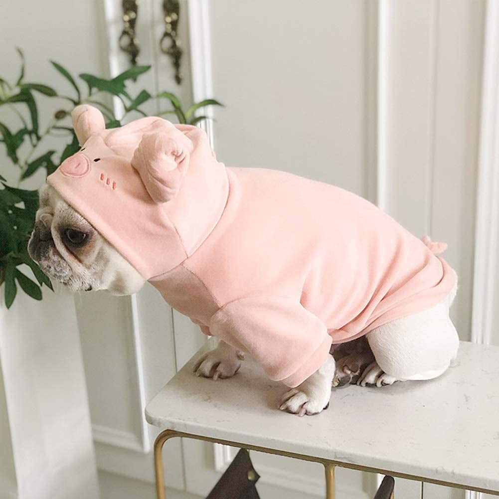 Dog Sweater, Cute Dog Pig Pattern Vest, Small Dog Cat Hoodie Jacket, Novel Design Dog Coat for Winter Autumn, French Bulldog Warm Apparel Animals & Pet Supplies > Pet Supplies > Dog Supplies > Dog Apparel ZARYIEEO   