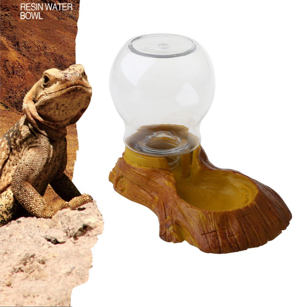 CHAOMA Reptile Amphibian Automatic Waterer Feeder Basin Simulation Tree Bark for Turtle Lizard Drinking Bowl Fountains Landscaping Decor Pet Supplies Animals & Pet Supplies > Pet Supplies > Reptile & Amphibian Supplies > Reptile & Amphibian Food Chaoma   