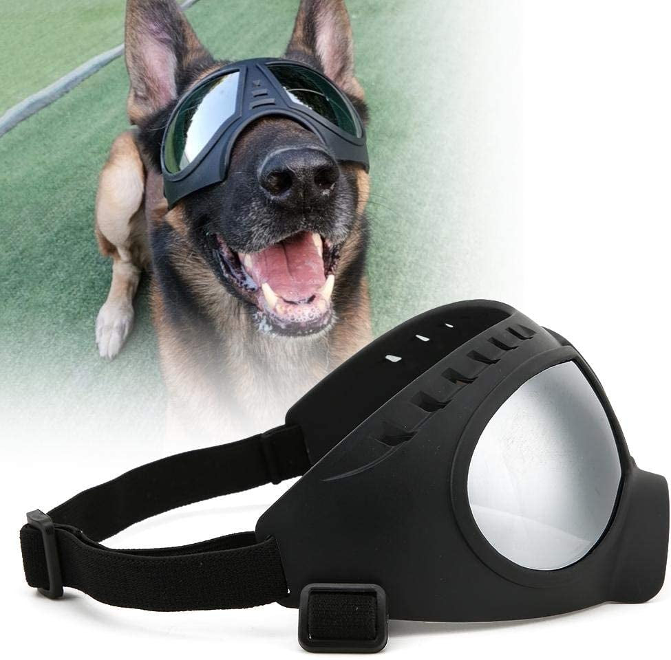 TOPINCN Dog Goggles Eye Protection Soft Frame Dog Puppy UV Goggles Waterproof Windproof Sun Glasses with Adjustable Strap(Black) Animals & Pet Supplies > Pet Supplies > Dog Supplies > Dog Apparel TOPINCN   