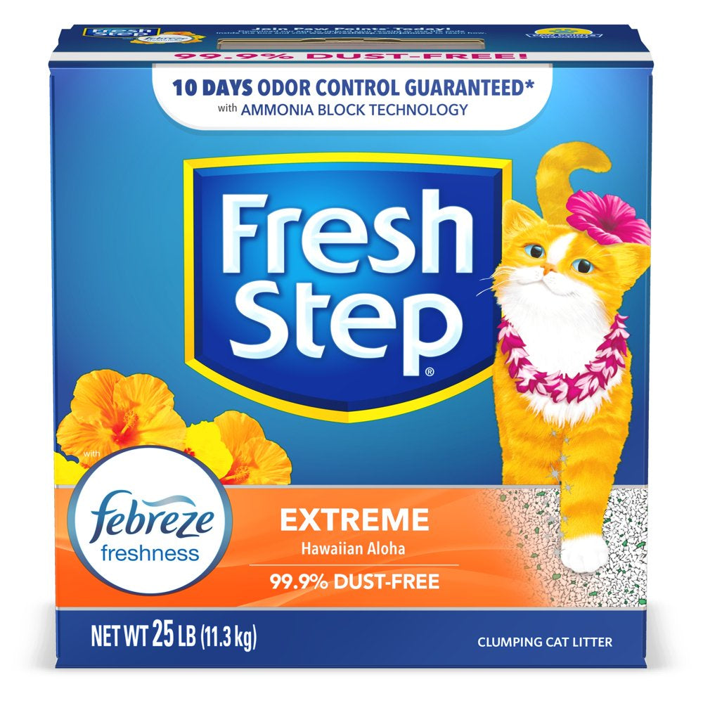 Fresh Step Scented Litter with the Power of Febreze, Clumping Cat Litter - Hawaiian Aloha, 25 Lbs Animals & Pet Supplies > Pet Supplies > Cat Supplies > Cat Litter The Clorox Company   