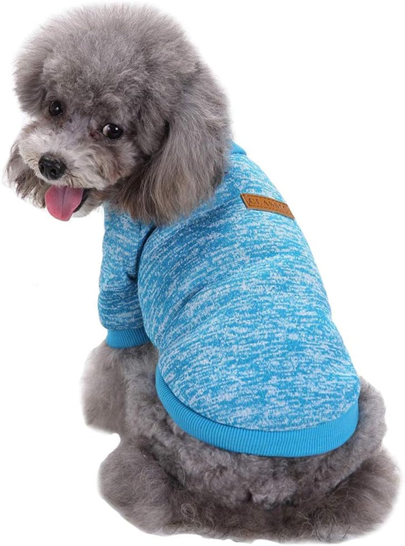 CHBORLESS Pet Dog Classic Knitwear Sweater Warm Winter Puppy Pet Coat Soft Sweater Clothing for Small Dogs (M, Grey) Animals & Pet Supplies > Pet Supplies > Dog Supplies > Dog Apparel CHBORLESS   