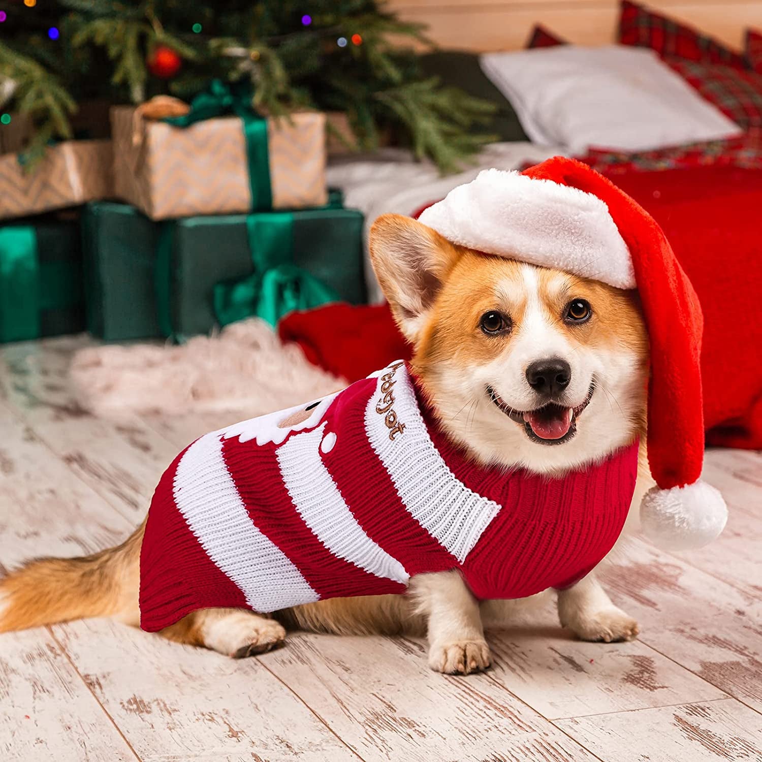 Corgi top holiday sweater