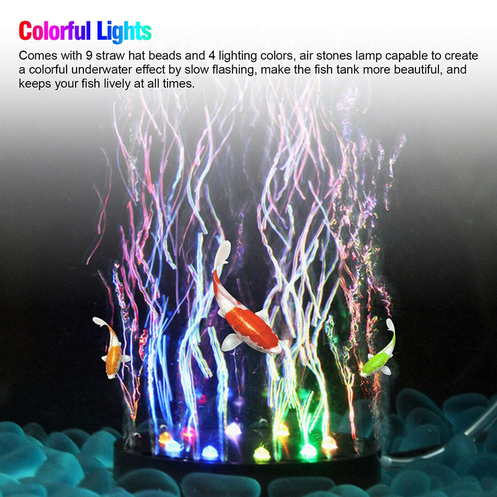 Aquarium Bubble Light, LED Fish Tank Bubble Light, Submersible Decoration Lamp, LED Underwater Decor Bubbler Light, Waterproof, 4.1 Inches Animals & Pet Supplies > Pet Supplies > Fish Supplies > Aquarium Lighting FUN FOR ALL LLC   