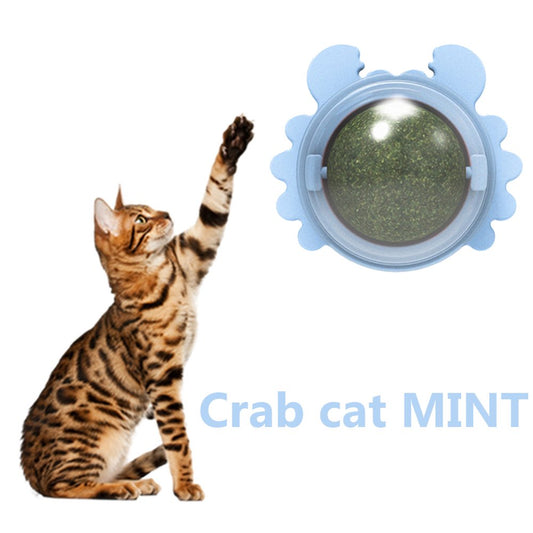 Crab Cat Catnip Rotating Mint Ball Teeth Cleaning Interactive Toy (Blue) Animals & Pet Supplies > Pet Supplies > Cat Supplies > Cat Toys HI-US Style A  