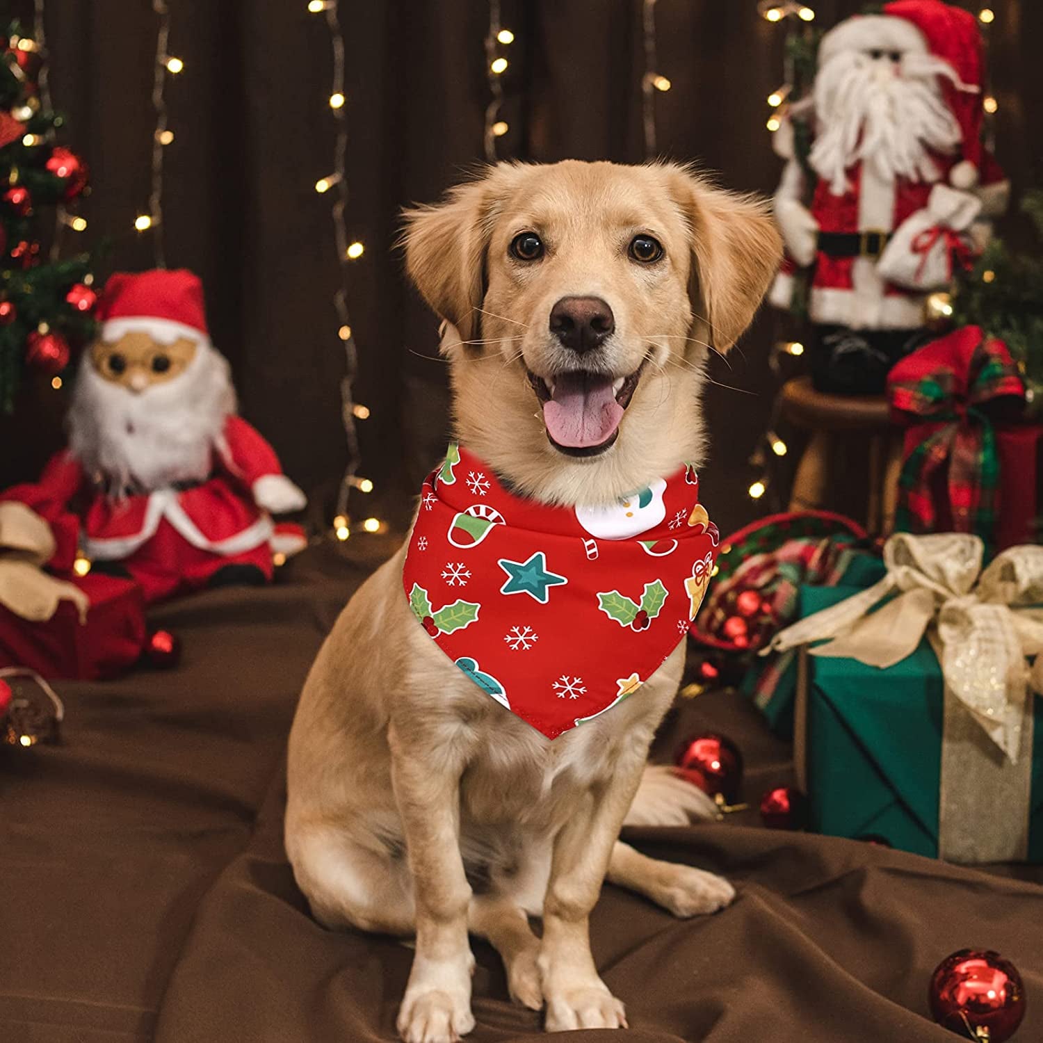 Pedgot 6 Pack Christmas Dog Bandanas Pet Triangle Scarf Xmas Dog Triangle Bandana Washable Christmas Dog Bib with Santa Claus Snowman Elk Pattern for Christmas Pet Costume Accessories Decoration Animals & Pet Supplies > Pet Supplies > Dog Supplies > Dog Apparel Pedgot   