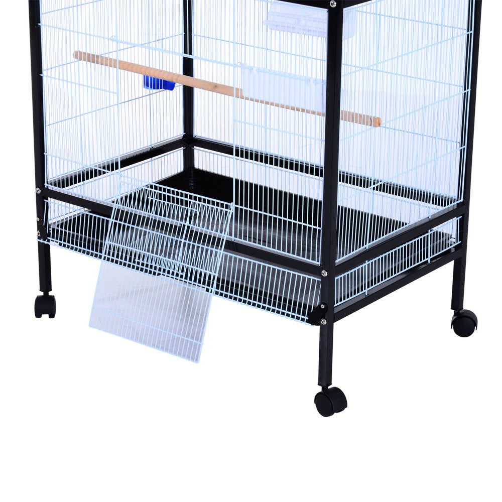 Pawhut 54" Extra Large Portable Rolling Iron Aviary Flight Bird Cage and Accessories Animals & Pet Supplies > Pet Supplies > Bird Supplies > Bird Cage Accessories Aosom LLC   