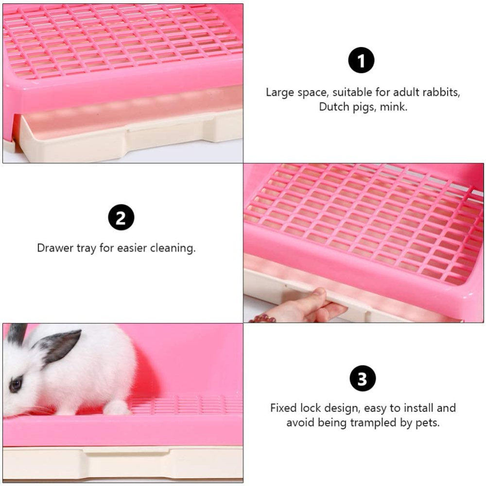 Rabbit Litter Small Animal Pet Litter Toilet Potty Trainer Bedding Box for Hamster Guinea Pig Ferret Galesaur Rabbit and Other Animals Animals & Pet Supplies > Pet Supplies > Small Animal Supplies > Small Animal Bedding Saikoo   