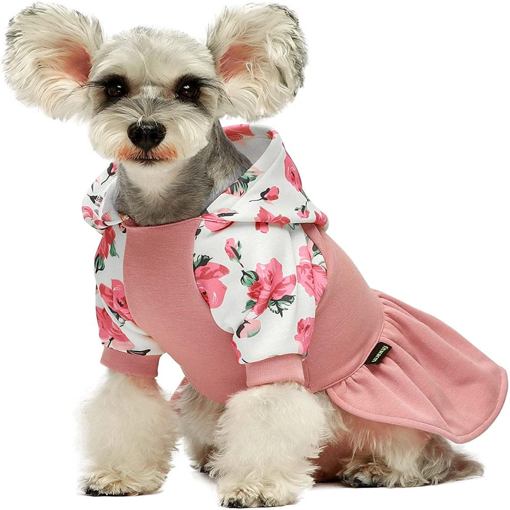Fitwarm Lightweight Faux Woolen Plaid Dog Dresses Sweatshirts Bowknot Pet Winter Clothes One-Piece Breathable Skirt Girl Doggie Dress Cat Outfits Apparel XXS Animals & Pet Supplies > Pet Supplies > Cat Supplies > Cat Apparel Fitwarm   