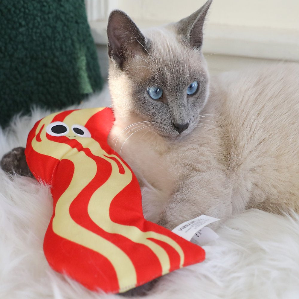 Vibrant Life Sizzlin' Bacon Electronic Flopping Kicker Cat Toy for Cats and Kittens. Motion Activated. Rechargeable. Animals & Pet Supplies > Pet Supplies > Cat Supplies > Cat Toys Vibrant Life   