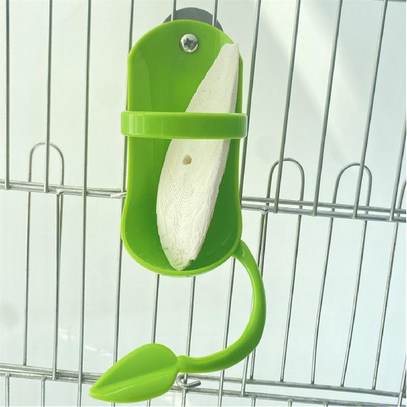 SUNRI Parrot Food Feeder Cuttlefish Bone Holder Parrot Feeding Supplies Plastic Bird Cage Stand Perch for Cockatiel Conure Animals & Pet Supplies > Pet Supplies > Bird Supplies > Bird Cages & Stands SUNRI   