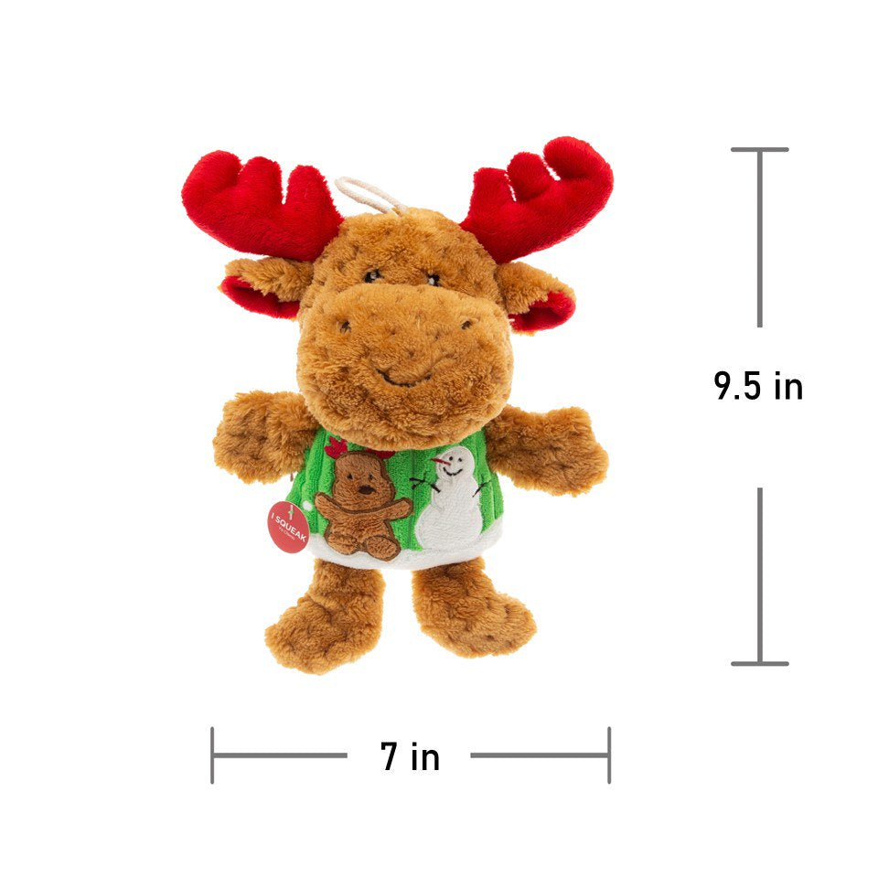 Vibrant Life Holiday 9.5-Inch Stuffed Plush Christmas Winter Reindeer Dog Toy Animals & Pet Supplies > Pet Supplies > Dog Supplies > Dog Toys Dan Dee International   