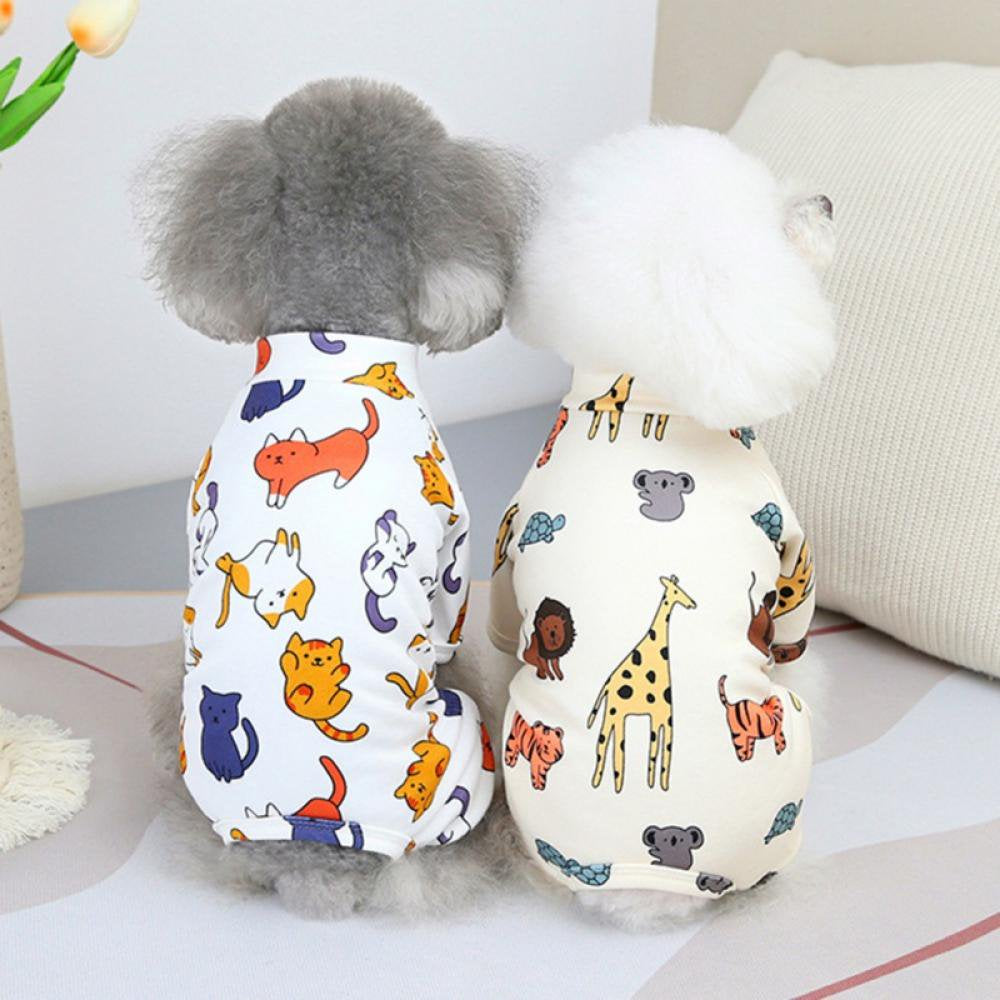 Dog Pajamas Soft Cat Clothes Cute Puppy Apparel Doggie Outfit Pet Pjs Onesie Animals & Pet Supplies > Pet Supplies > Dog Supplies > Dog Apparel Slopehill   