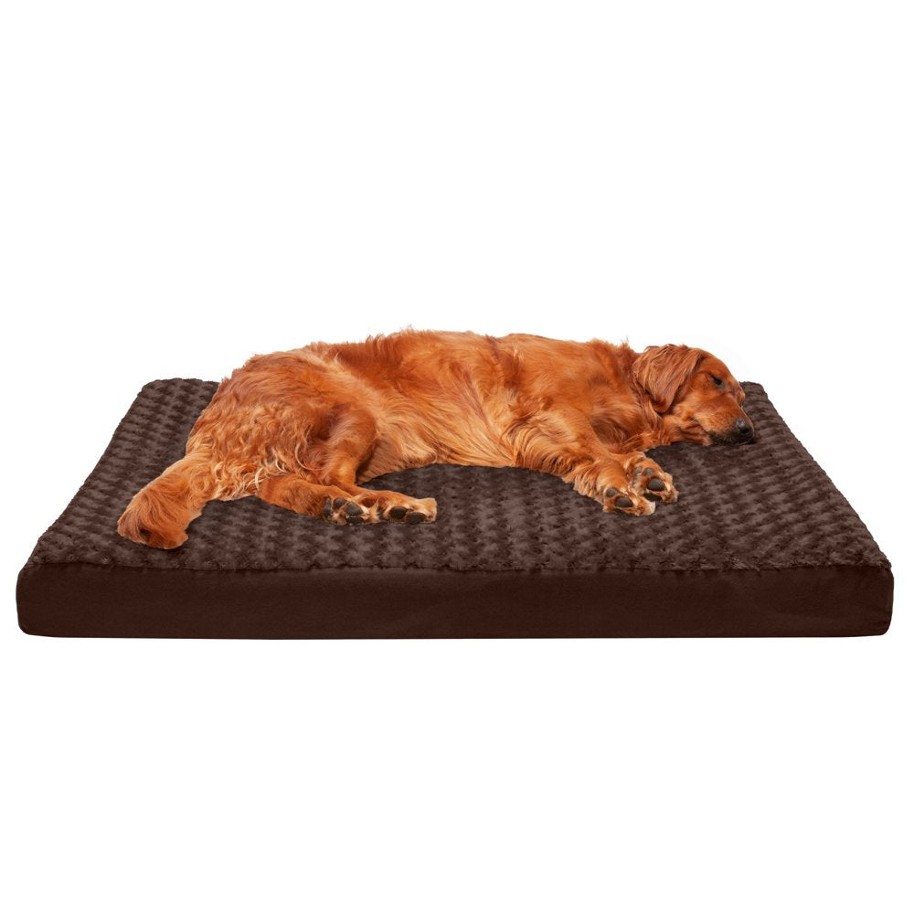 Furhaven Pet Products | Deluxe Memory Foam Ultra Plush Mattress Pet Bed for Dogs & Cats, Chocolate, Jumbo Animals & Pet Supplies > Pet Supplies > Cat Supplies > Cat Beds FurHaven Pet   