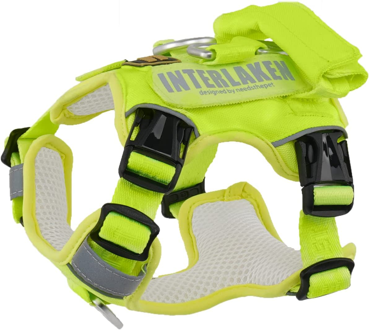 Dog Harness, No-Pull Pet Harness, Adjustable Eva Padded Dog Vest, Reflective No-Choke Pet Patch Vest with Easy Control Handle (M, Passion Red) Animals & Pet Supplies > Pet Supplies > Dog Supplies > Dog Apparel NEEDS THE PET Neon Yellow XX-Small 