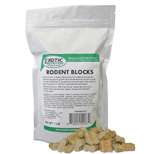 Exotic Nutrition Rodent Blocks 1 Lb. Animals & Pet Supplies > Pet Supplies > Small Animal Supplies > Small Animal Treats Exotic Nutrition   