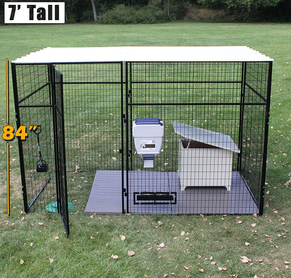 K9 Kennel Store 7' Tall 6’ X 12’ Welded Wire Ultimate Dog Kennel System