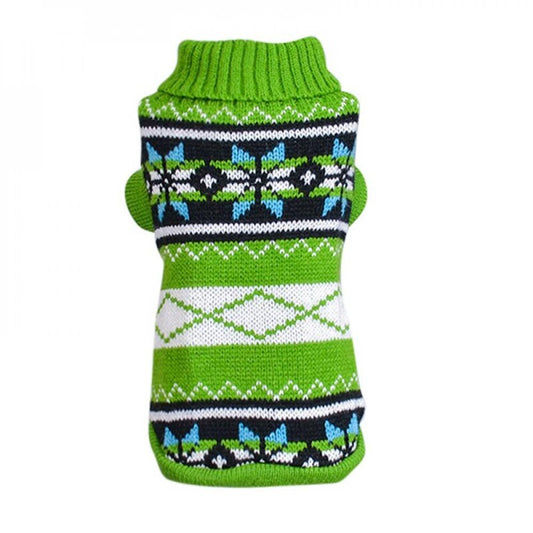 Clearance Sale Small Dog Knitted Sweater Dark Green Square Sweater Dog Puppy Sweater Jumper Apparel Clothes Winter Warm Knitwear Woolen Cloth Animals & Pet Supplies > Pet Supplies > Dog Supplies > Dog Apparel BTGUY XL Green 