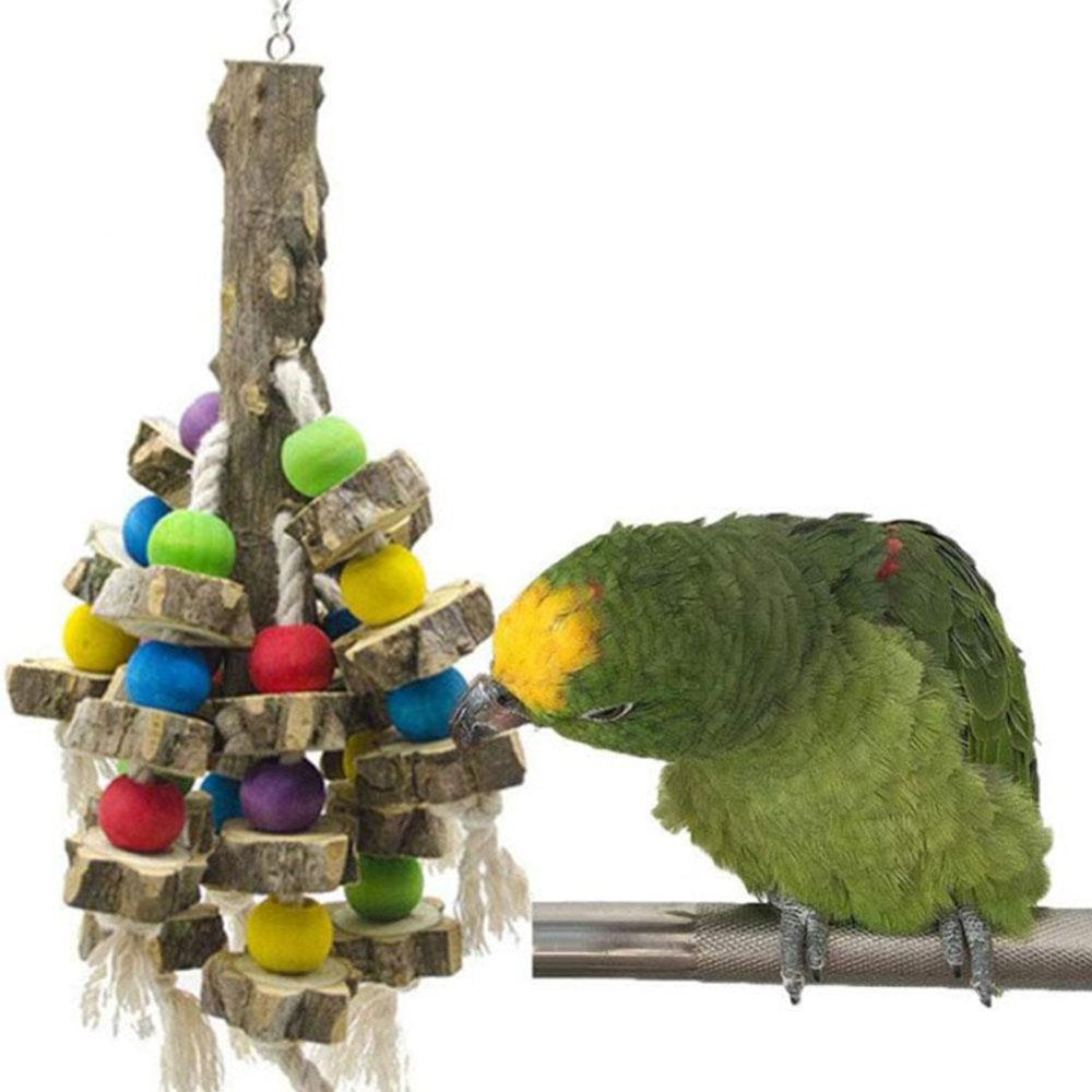 Bite Bird Cage Toy for Macaws Cockatoo Large Parrot Teether Toy Bird Parrot Blocks Ripped Toy Animals & Pet Supplies > Pet Supplies > Bird Supplies > Bird Toys Pangheng   